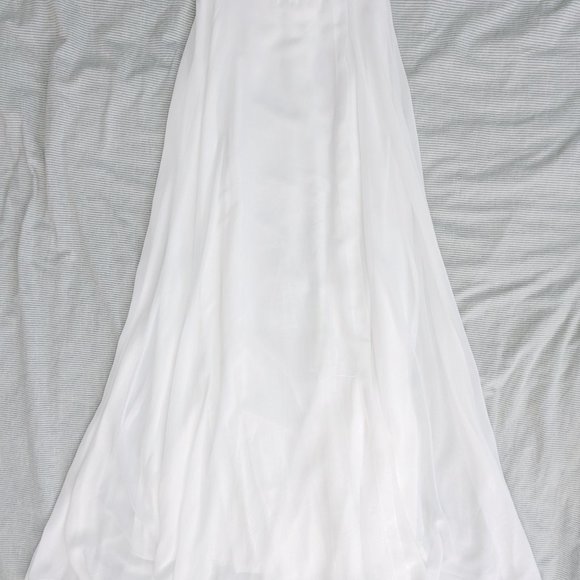 Long Elegant Maxi Skirt - White with sheer and solid layers - Never Worn - Picture 3 of 7